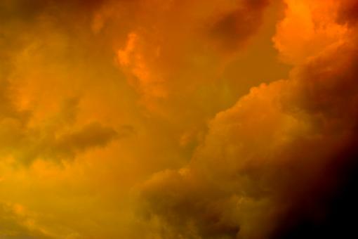 Free Stock Photo of Orange Storm Clouds