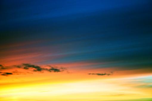 Free Stock Photo of Blue and Yellow Sky at Sunset