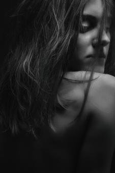 Free Stock Photo of Dark Portrait of a Girl