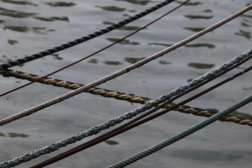 Free Stock Photo of CAUTION!! ropes crossing!