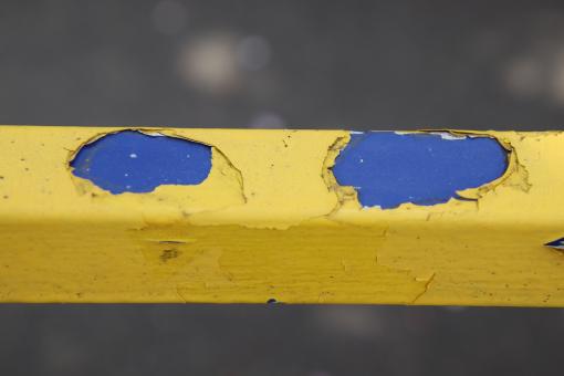 Free Stock Photo of Peeled yellow paint