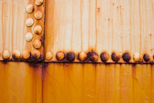 Free Stock Photo of Rusty Metal Rivets
