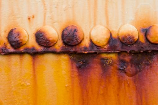 Free Stock Photo of Rusted Rivets Closeup