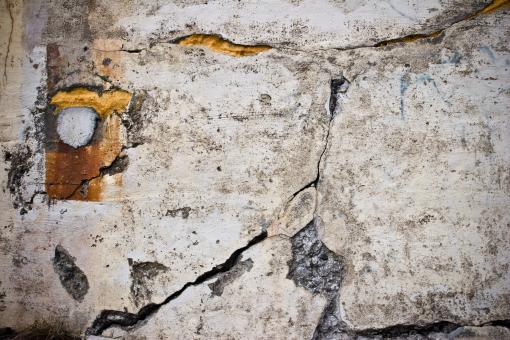 Free Stock Photo of Cracked Stone Dirty Wall
