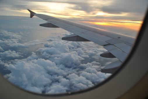 Free Stock Photo of A Wing View from the Flight
