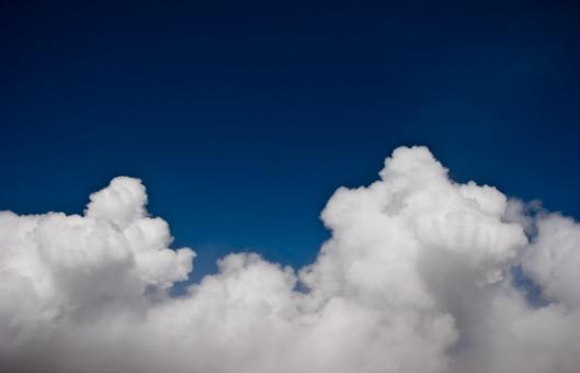 Free Stock Photo of White Clouds on Blue Sky
