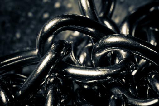 Free Stock Photo of Silver Chains Closeup