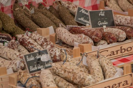 Free Stock Photo of Market - Sausages