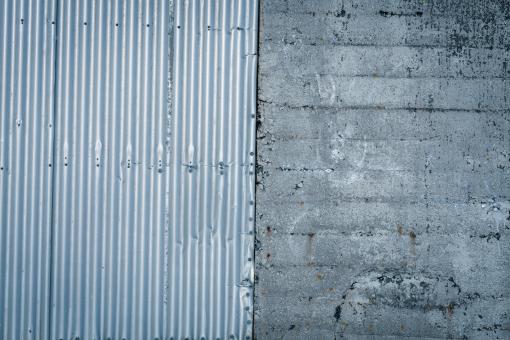 Free Stock Photo of Metal Fence and Concrete Wall Texture