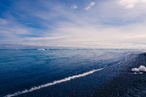 Free Stock Photo of Glacier Lagoon Beach