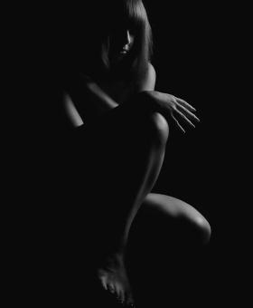 Free Stock Photo of Black and White Woman Body