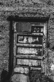 Free Stock Photo of Monochrome Grunge Door Background