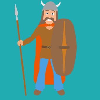 Free Stock Photo of Gaulois with Spear and Shield