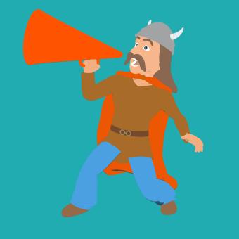 Free Stock Photo of Fun Gaulois with Megaphone
