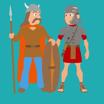 Free Stock Photo of Roman Soldier and Gaulois