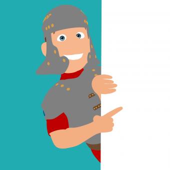 Free Stock Photo of Roman Soldier Behind Wall