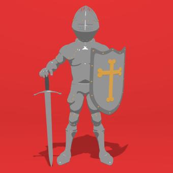 Free Stock Photo of Cartoon Knight Standing