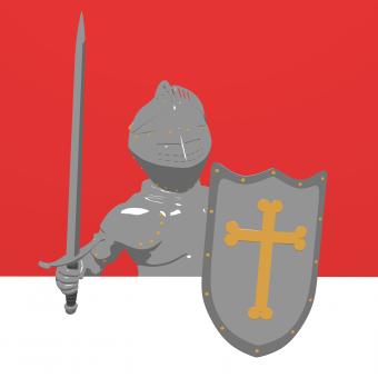 Free Stock Photo of Knight Behind a Wall