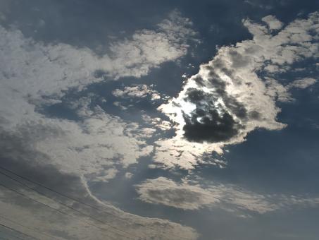Free Stock Photo of Sun Behind Clouds