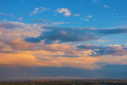 Free Stock Photo of Blue Sunset Sky