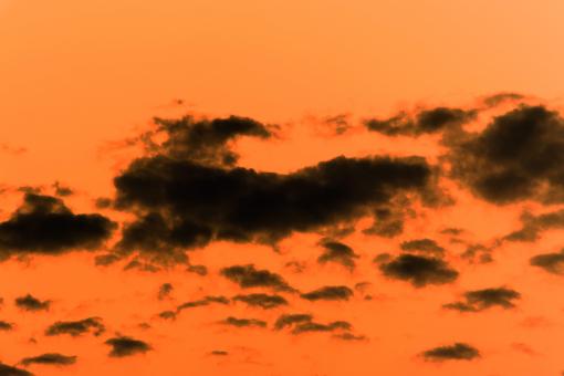 Free Stock Photo of Orange sunset sky background