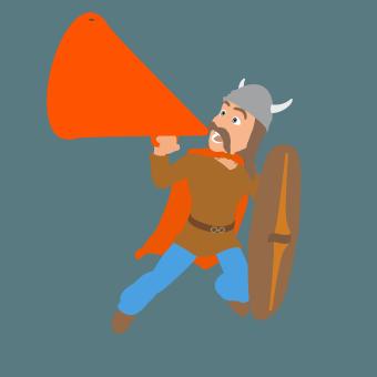 Free Stock Photo of Gaulois with Megaphone