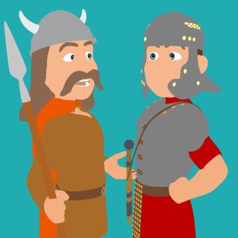 Free Stock Photo of Roman soldier and Gaul