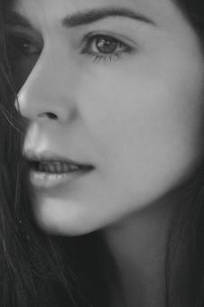 Free Stock Photo of Black and White Woman Portrait