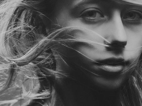 Free Stock Photo of Black and White - Girl Fashion Portrait