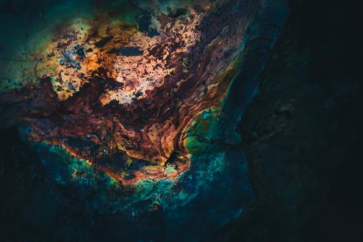 Free Stock Photo of Colorful Alien Mineral Surface