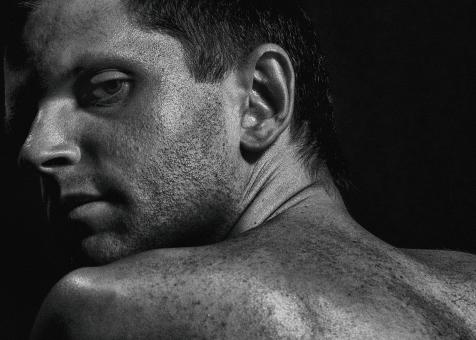 Free Stock Photo of Black and White Man Studio Portrait