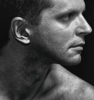 Free Stock Photo of Man Profile - Black and White
