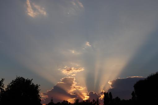 Free Stock Photo of Sunset in the country