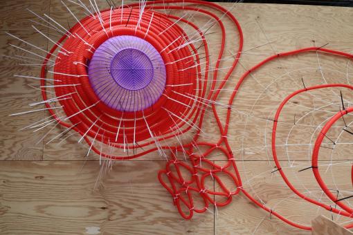 Free Stock Photo of Colorful red modern art