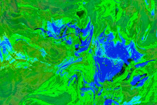 Free Stock Photo of Green and Blue Abstract Paint Background
