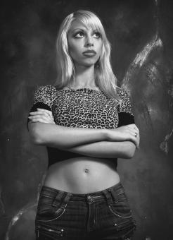Free Stock Photo of Fashion Model - Black and White