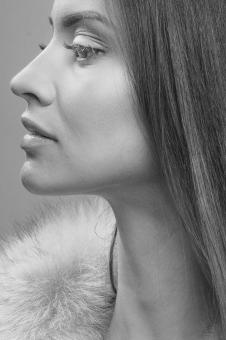 Free Stock Photo of Beauty Portrait - Black and White