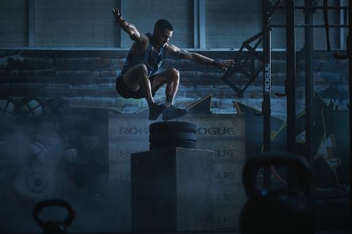 Free Stock Photo of Crossfitter Jumping