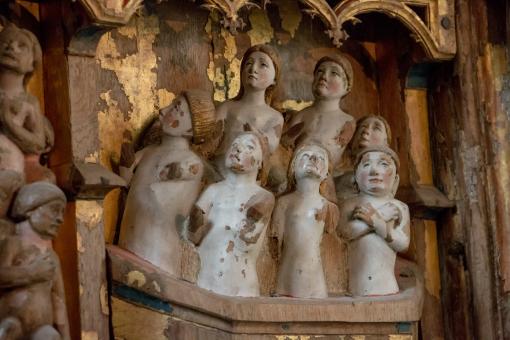Free Stock Photo of Wooden Statues - Stories from the Bible.