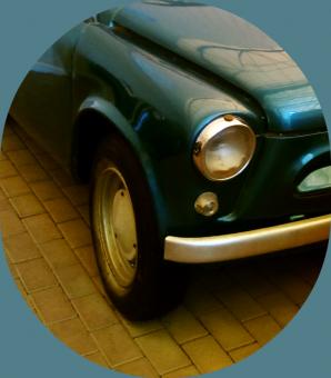 Free Stock Photo of Headlights on Retro Car