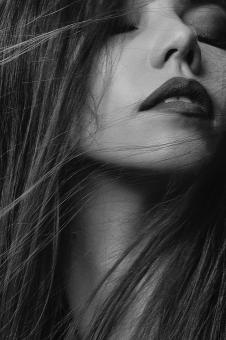 Free Stock Photo of Beautiful Black and White Woman Portrait