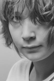 Free Stock Photo of Young Man Portrait - Black and White