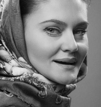 Free Stock Photo of Woman Wearing Scarf Shawl - Black and White
