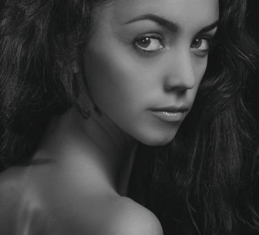 Free Stock Photo of Sexy Woman Studio Portrait - Black and White