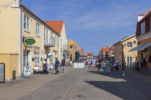Free Stock Photo of Shopping Street in Skagen, Denmark