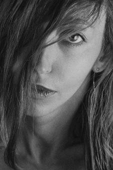 Free Stock Photo of Beautiful Woman - Monochrome