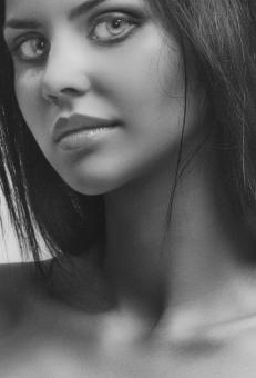 Free Stock Photo of Beauty Model - Black and White