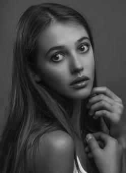 Free Stock Photo of Black and White Woman Portrait