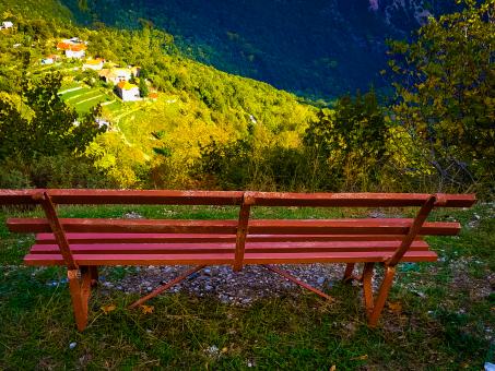 Free Stock Photo of The Red Bench