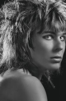 Free Stock Photo of Retro Model Portrait - Black and White